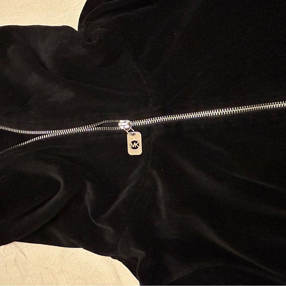 Michael Kors Velour Velvet Bomber Track Jacket - Picture 6 of 8